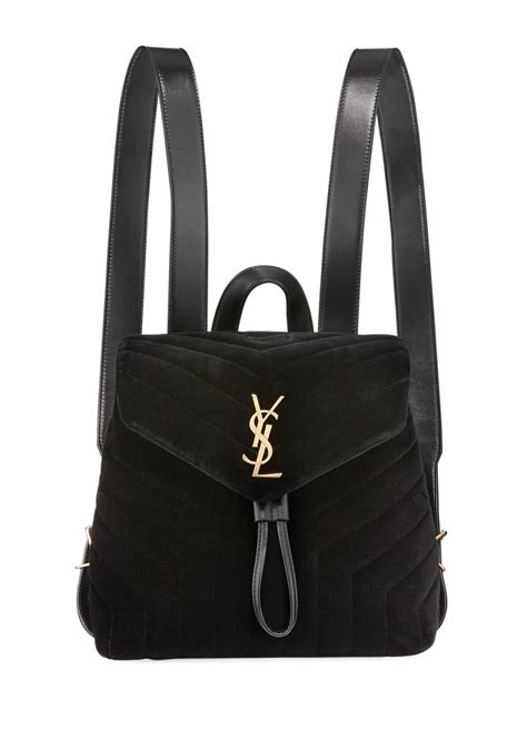 monogram ysl loulou small y quilted suede backpack|LOULOU SMALL IN QUILTED SUEDE .